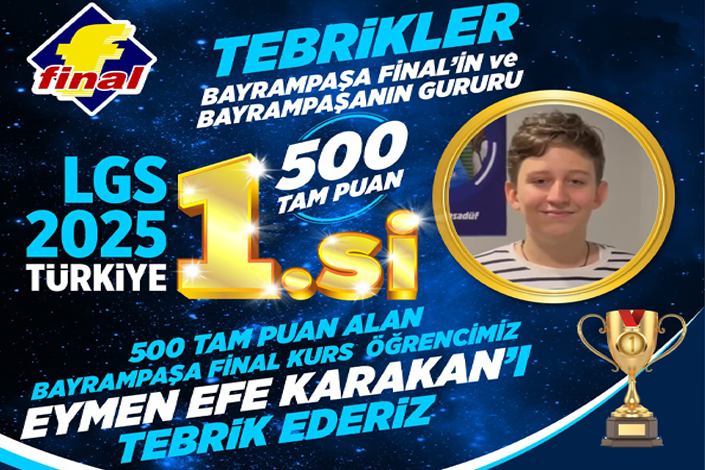 Gururumuz: LGS Türkiye 1.si